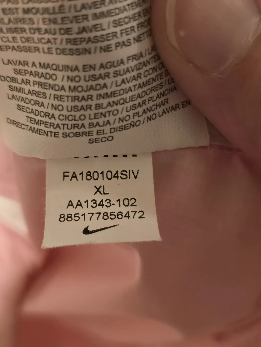 Nike Sportswear Windrunner Jacket Girls XL 16-18 (Fits Womens S/M) Pink White